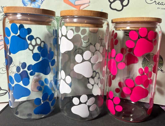 Paw Print Glass