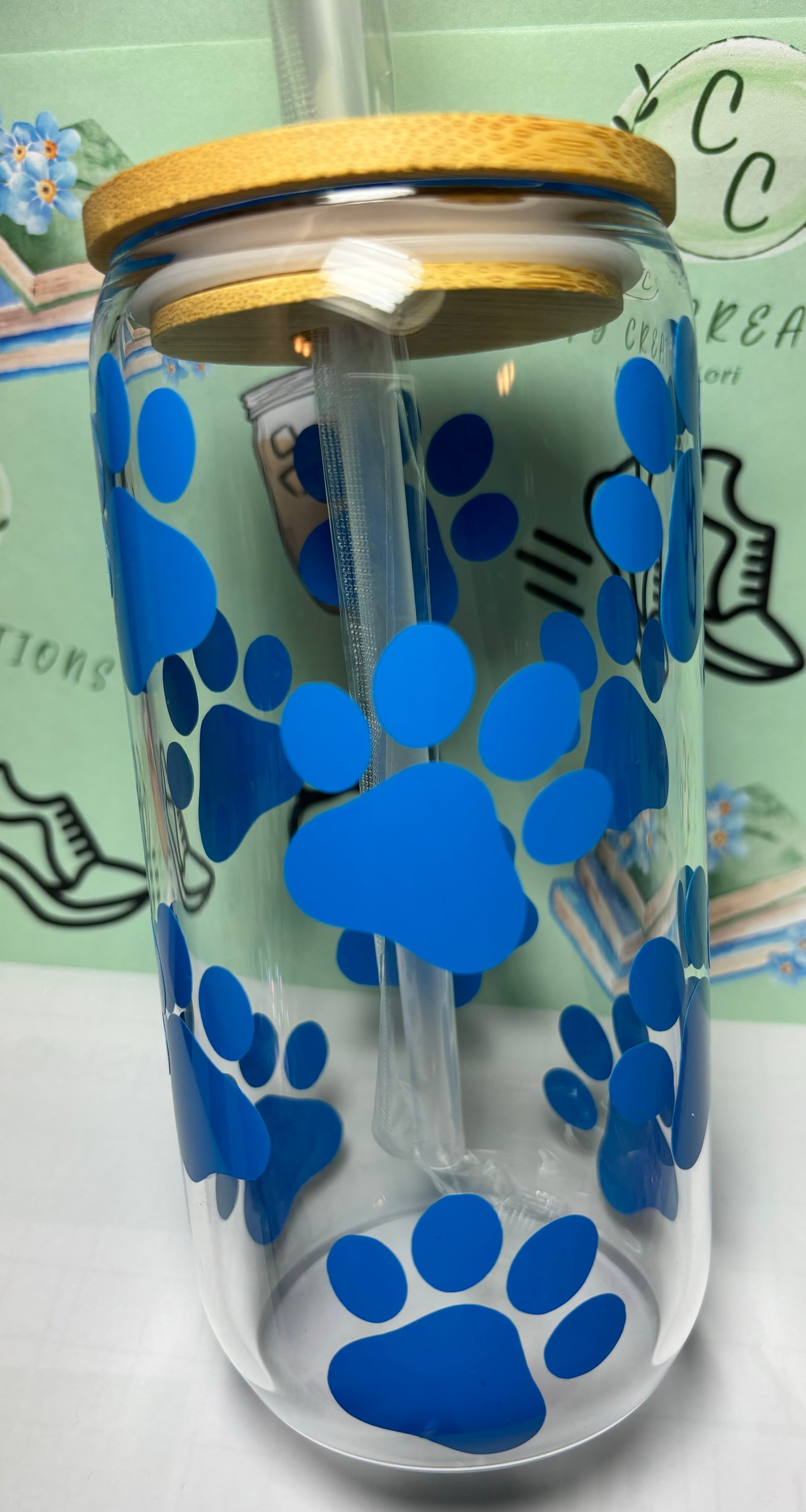 Paw Print Glass