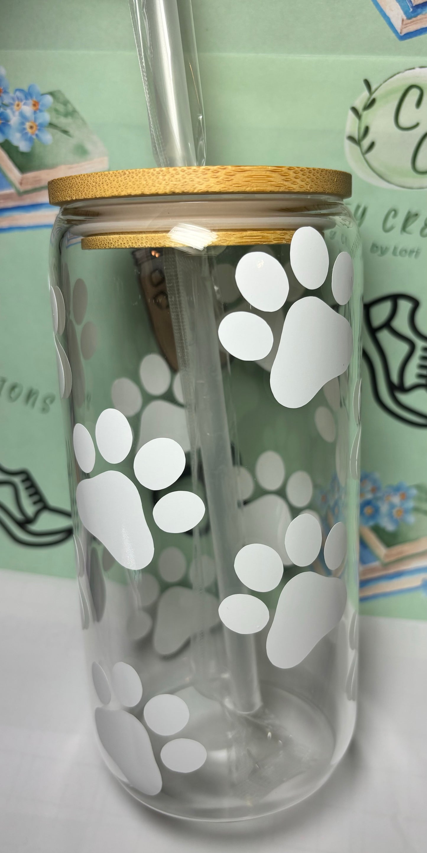 Paw Print Glass