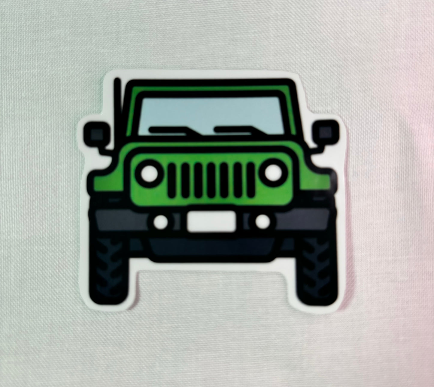 Green Jeep Sticker