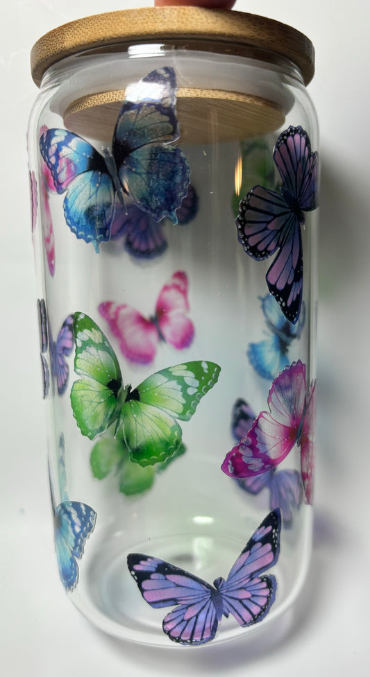 Butterfly Glass Cup