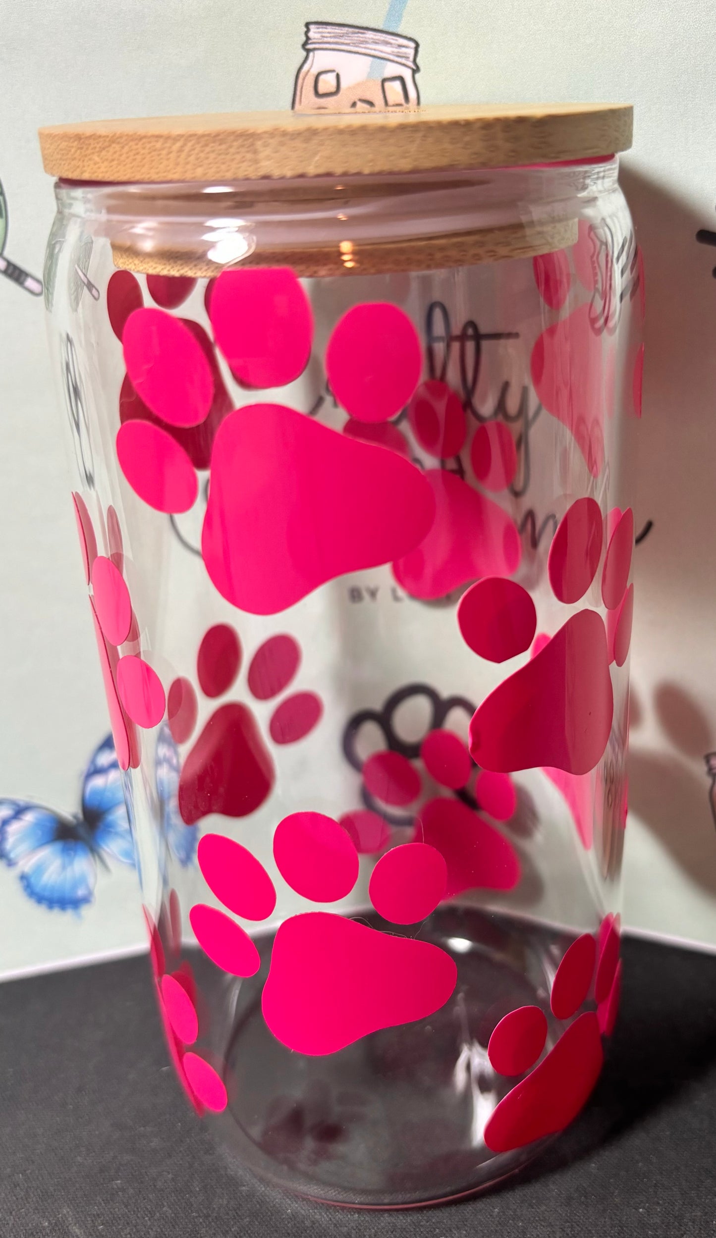 Paw Print Glass