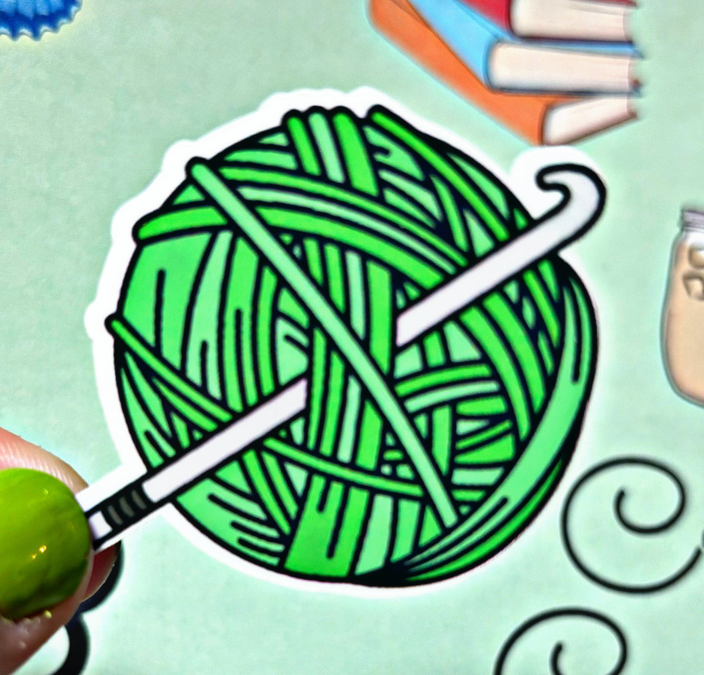 Yarn and Hook Sticker